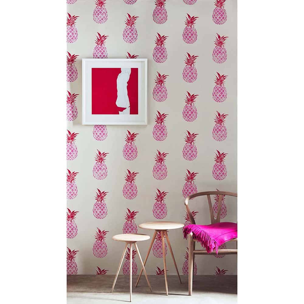 輸入壁紙 Barneby Gates(バーナビー・ゲイツ) / Pineapple Red/Pink BG1200201