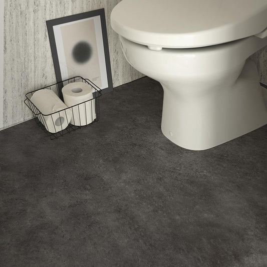 貼ってはがせる クッションフロア シールタイプ Room No.0 モノコンクリート (88cm×176cmサイズ) CRN-MN05 ダークグレー