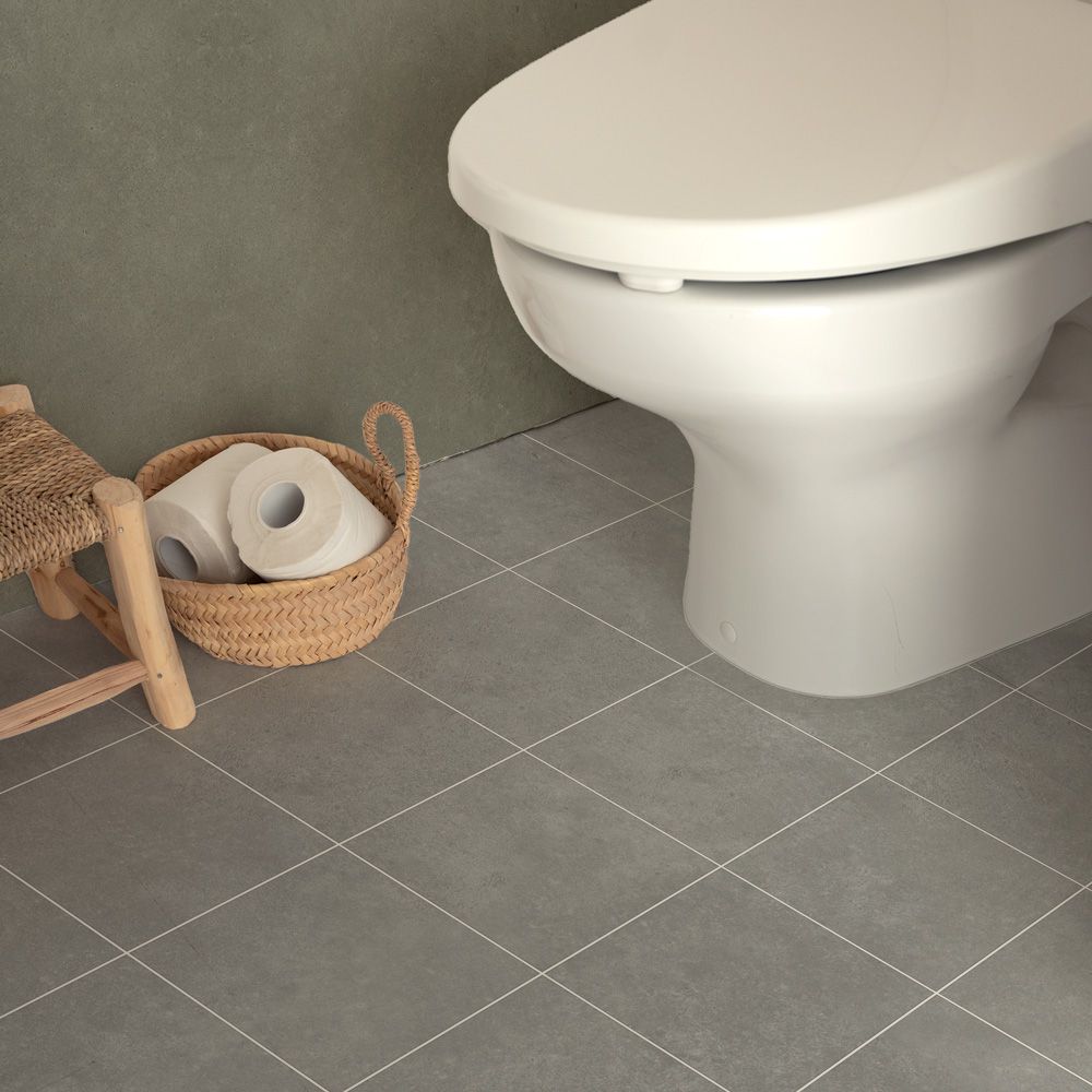 ナチュラルコンクリート フロアタイル / ダークグレー施工画像