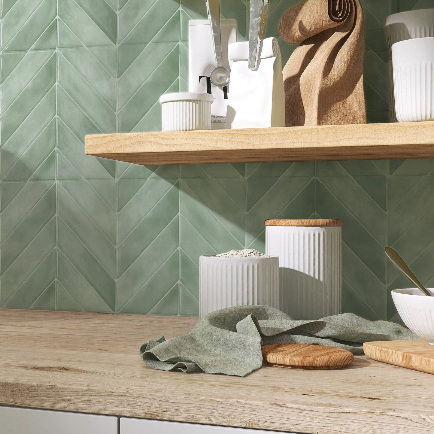 Smart Tiles(スマート・タイルズ) Chevron Tiles Solna/ SM1251G-04-QG 4枚セット
