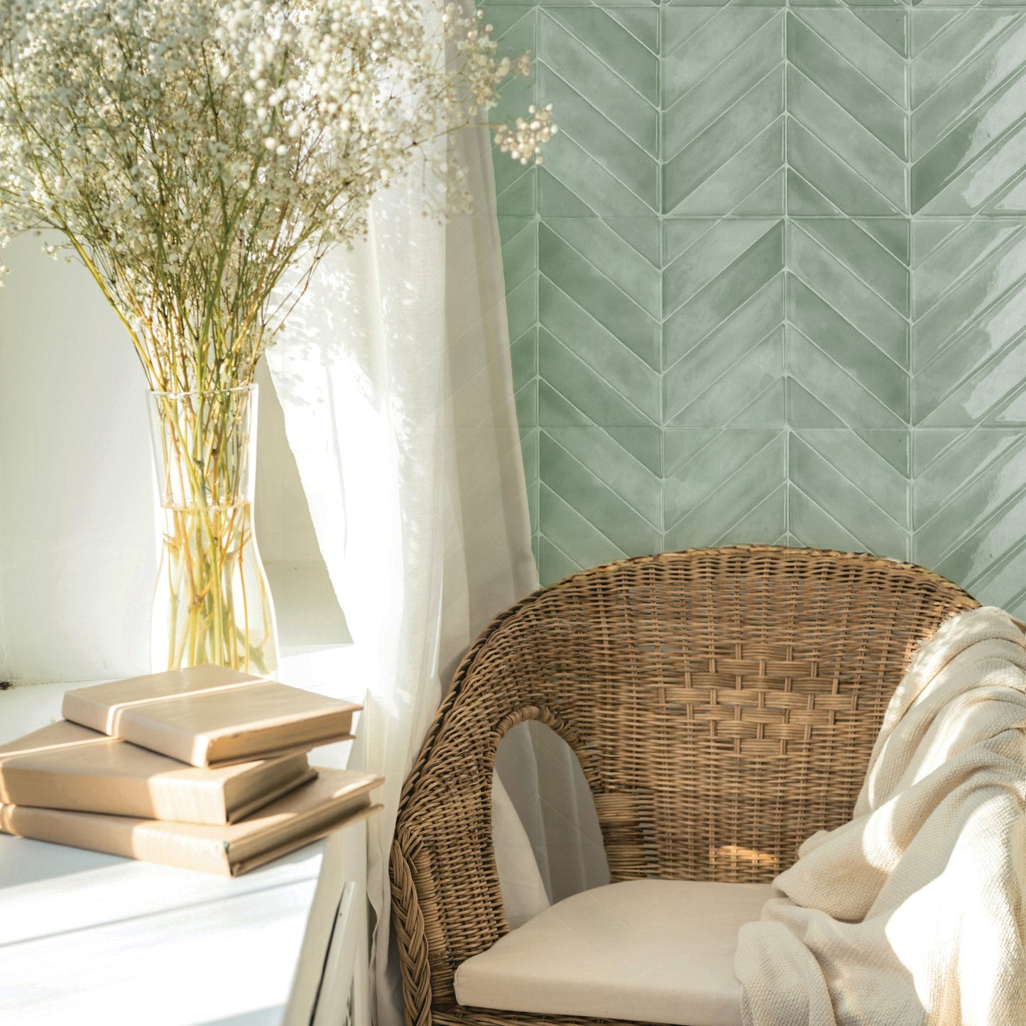 Smart Tiles(スマート・タイルズ) Chevron Tiles Solna/ SM1251G-04-QG 4枚セット