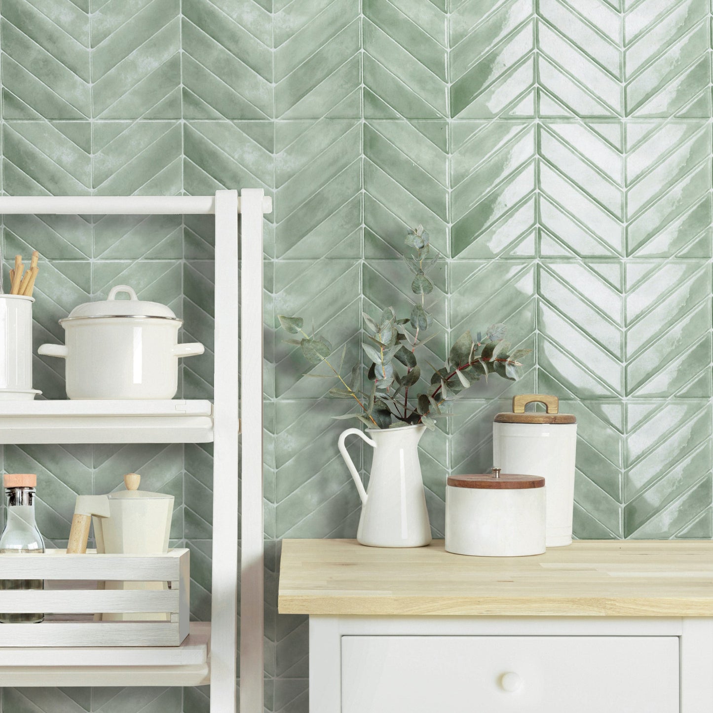 Smart Tiles(スマート・タイルズ) Chevron Tiles Solna/ SM1251G-04-QG 4枚セット