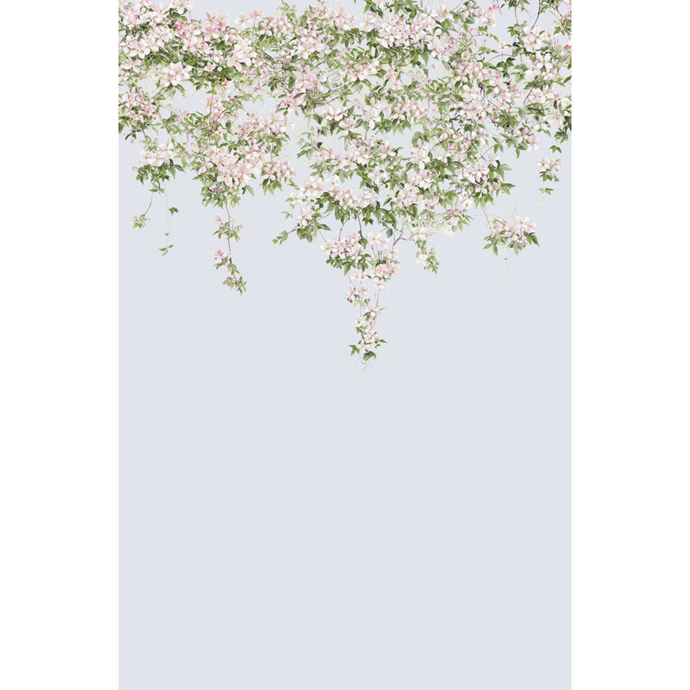 輸入壁紙 Sian Zeng / Clematis Mural Wallpaper / Dusty Blue ClemB 【3パネル1セット】