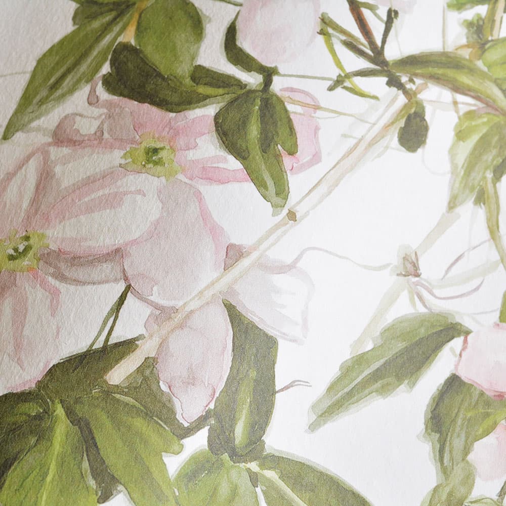 輸入壁紙 Sian Zeng / Clematis Mural Wallpaper / White ClemW 【3パネル1セット】