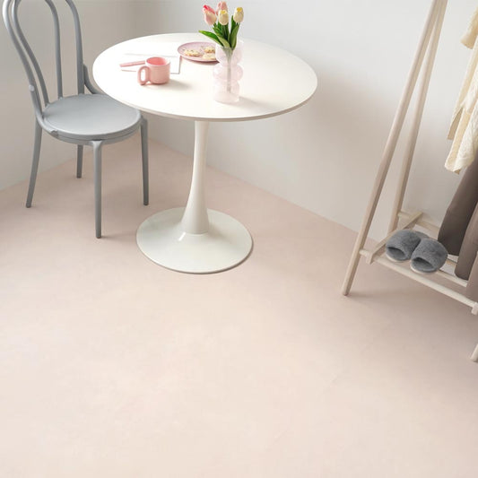 貼ってはがせる クッションフロア シールタイプ Mon Sucrier マテリアルパターン カラーモルタル (88cm×176cmサイズ)  CMS-MT01 ピンクグレージュ