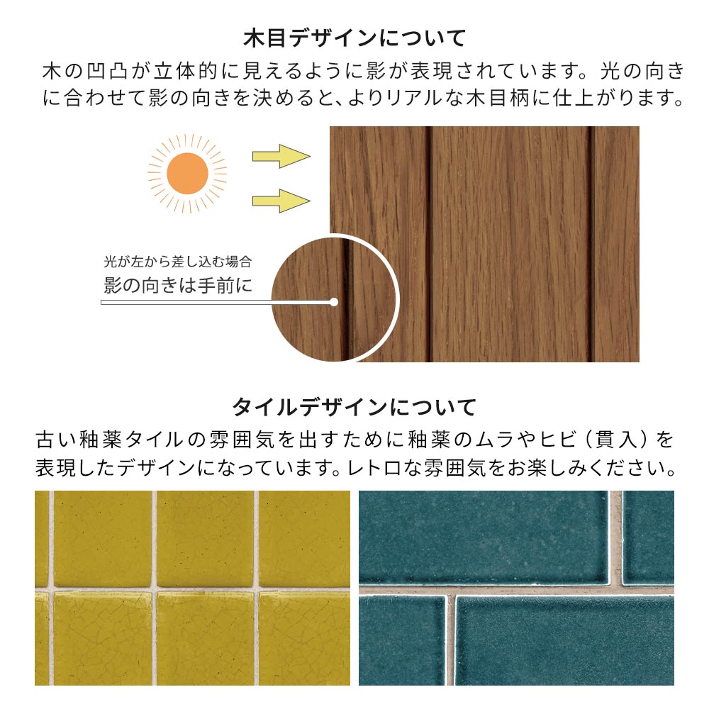 【3本セット】EASY WALL TAPE ビルヂングタイル/マスタード ERT18 レトロトレ イージーウォールテープ （幅23cm×6m）