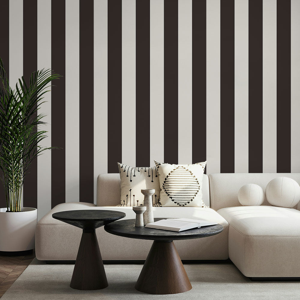 在庫限り【3本セット】EASY WALL TAPE ワイドストライプ/ブラック EWT50 イージーウォールテープ （幅23cm×6m）