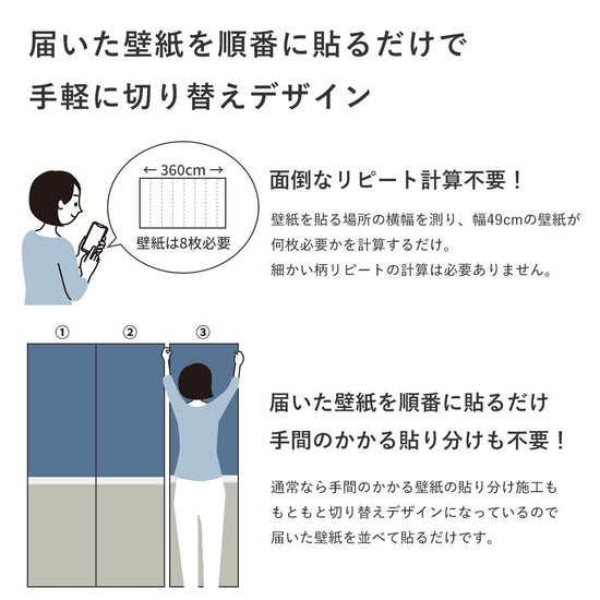 番号順に貼るだけで手軽に切り替えデザインができる