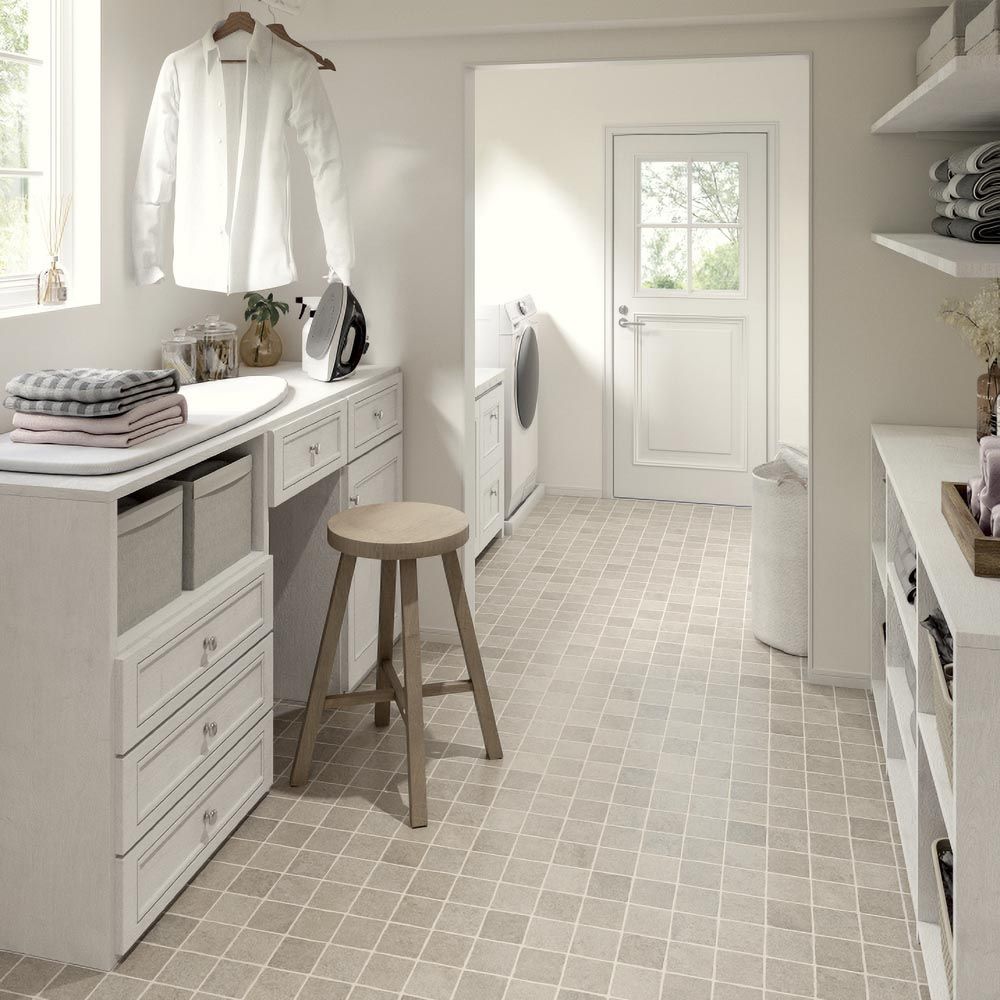 約91cm幅 住宅用 クッションフロア【91cm×10m巻 2本セット】 サンゲツ / タイル柄 HM-12041