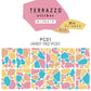 貼ってはがせる TERRAZZO Sticker テラゾーステッカー ポップカラーズ 耐水 ビニールタイプ セット HMST-TRZ-PC01 【メール便で発送】