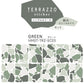 貼ってはがせる TERRAZZO Sticker テラゾーステッカー シングルカラーズ 耐水 ビニールタイプ セット HMST-TRZ-SC03 Green グリーン 【メール便で発送】