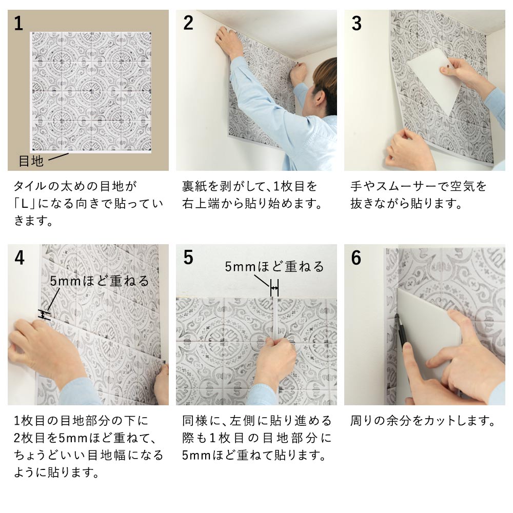 貼り方