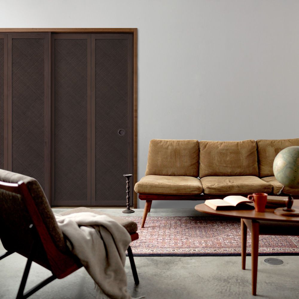 ふすまリメイクシート 拭けるシールタイプ Bamboo ダーク Lサイズ (約200cm×100cm)