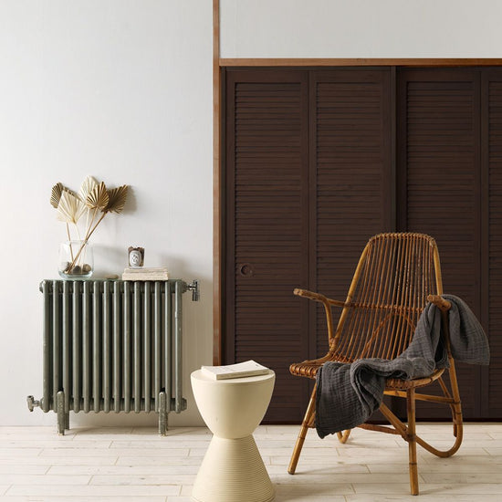 ふすまリメイクシート ふすま紙のりなしタイプ Louver ダーク Lサイズ (約200cm×94cm)