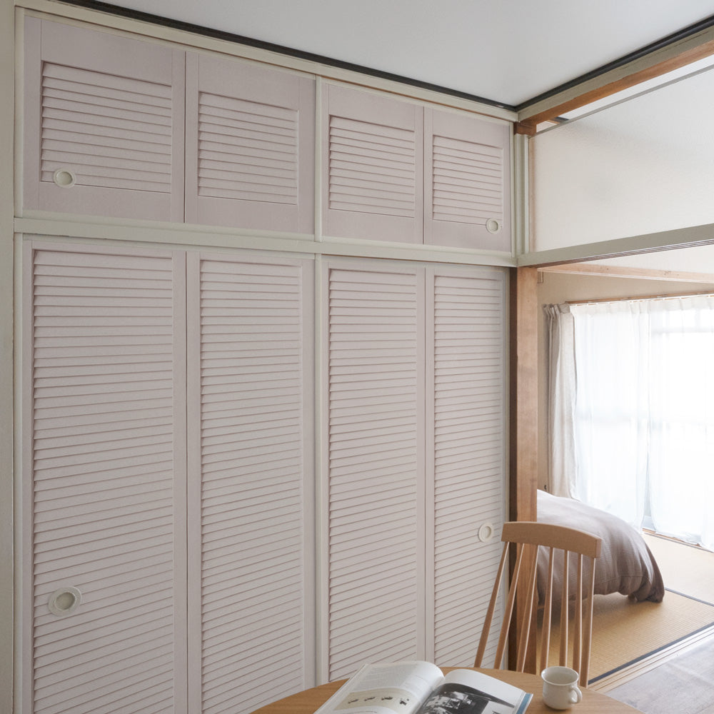 ふすまリメイクシート ふすま紙のりなしタイプ 天袋サイズ Louver コーラル (約60cm×94cm)