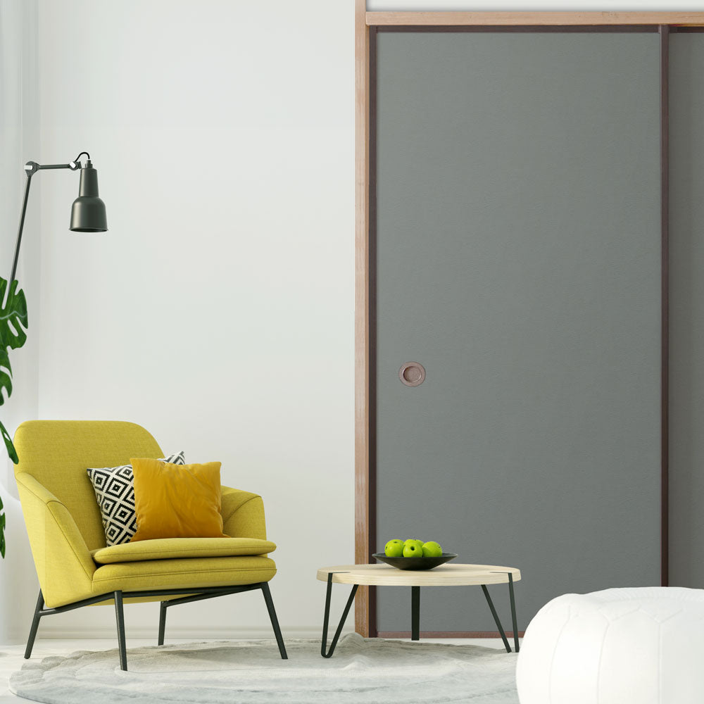 ふすまリメイクシート ふすま紙のりなしタイプ 檀紙 青鼠 (約185cm×94cm)