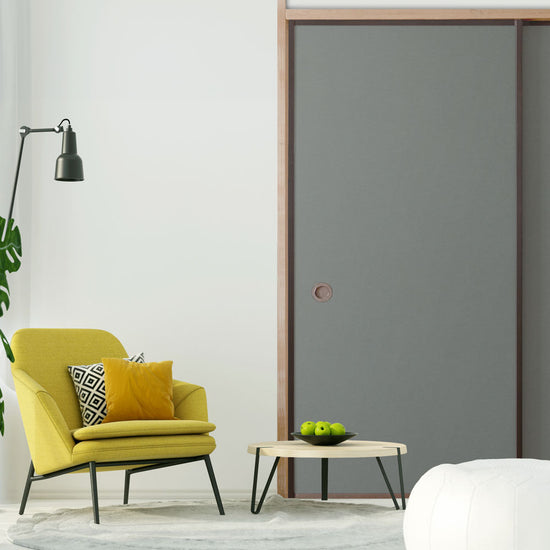 ふすまリメイクシート ふすま紙のりなしタイプ 檀紙 青鼠 (約185cm×94cm)