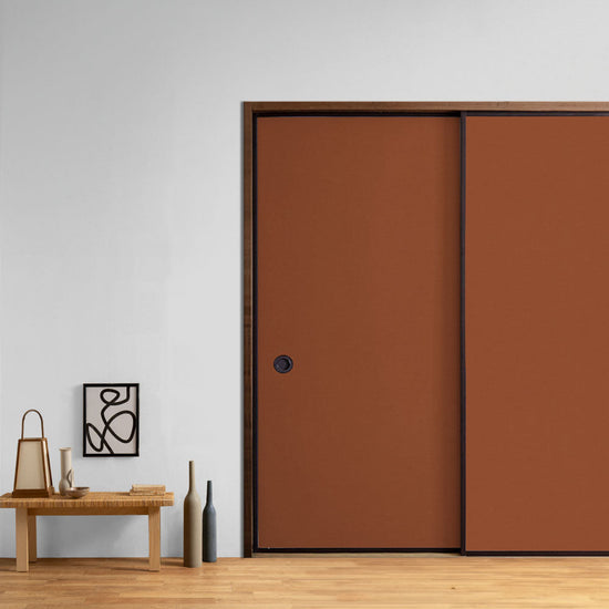 ふすまリメイクシート 消臭シールタイプ 檀紙 煉瓦 (約185cm×94cm)