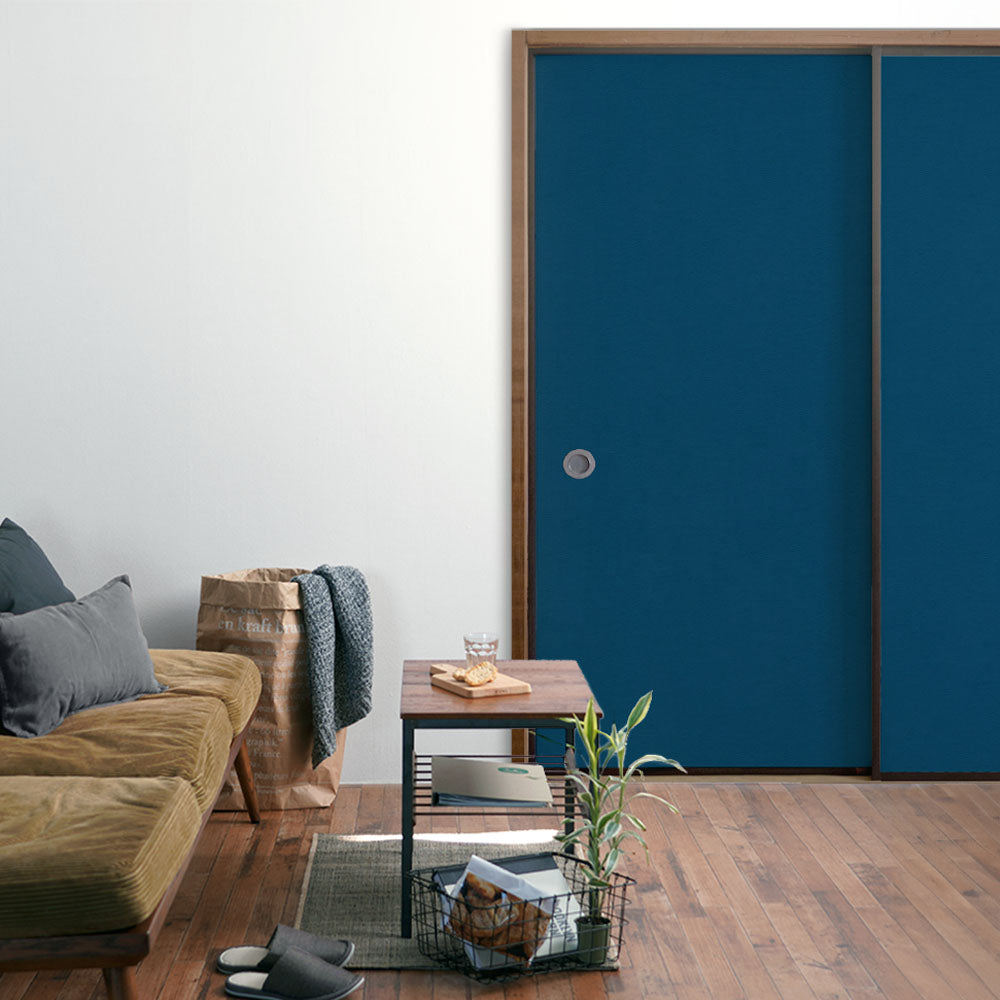 ふすまリメイクシート 拭けるシールタイプ 檀紙 るり (約185cm×100cm)