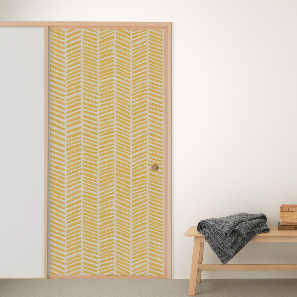 ふすまリメイクシート ふすま紙のりなしタイプ 大正ロマン いもけんぴ (約185cm×94cm)