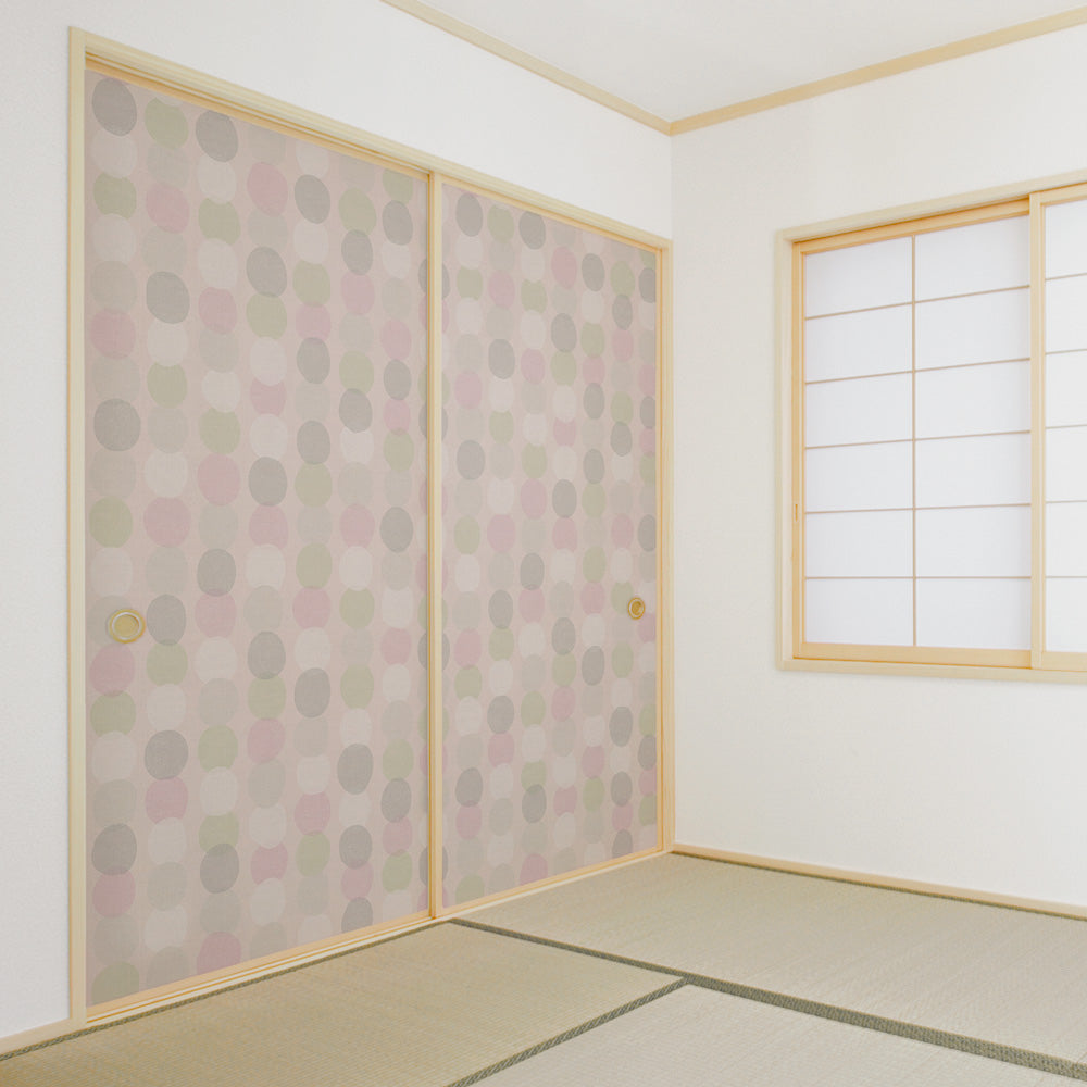 ふすまリメイクシート 拭けるシールタイプ 大正ロマン おだんご (約185cm×100cm)