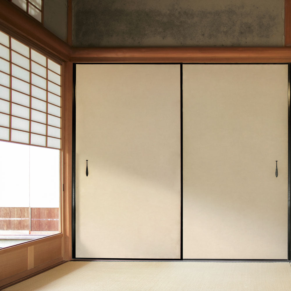 ふすまリメイクシート 消臭シールタイプ 雲龍紙 宍色 (約185cm×94cm)