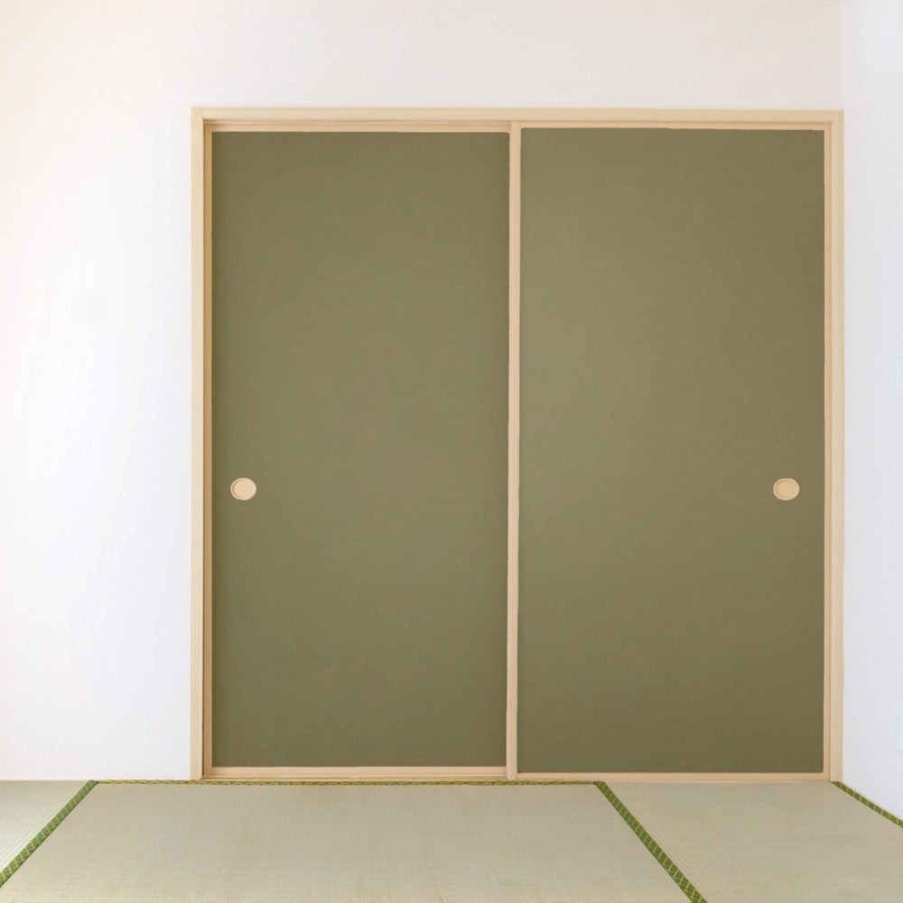 ふすまリメイクシート ふすま紙のりなしタイプ 雲龍紙 鶯 (約185cm×94cm)