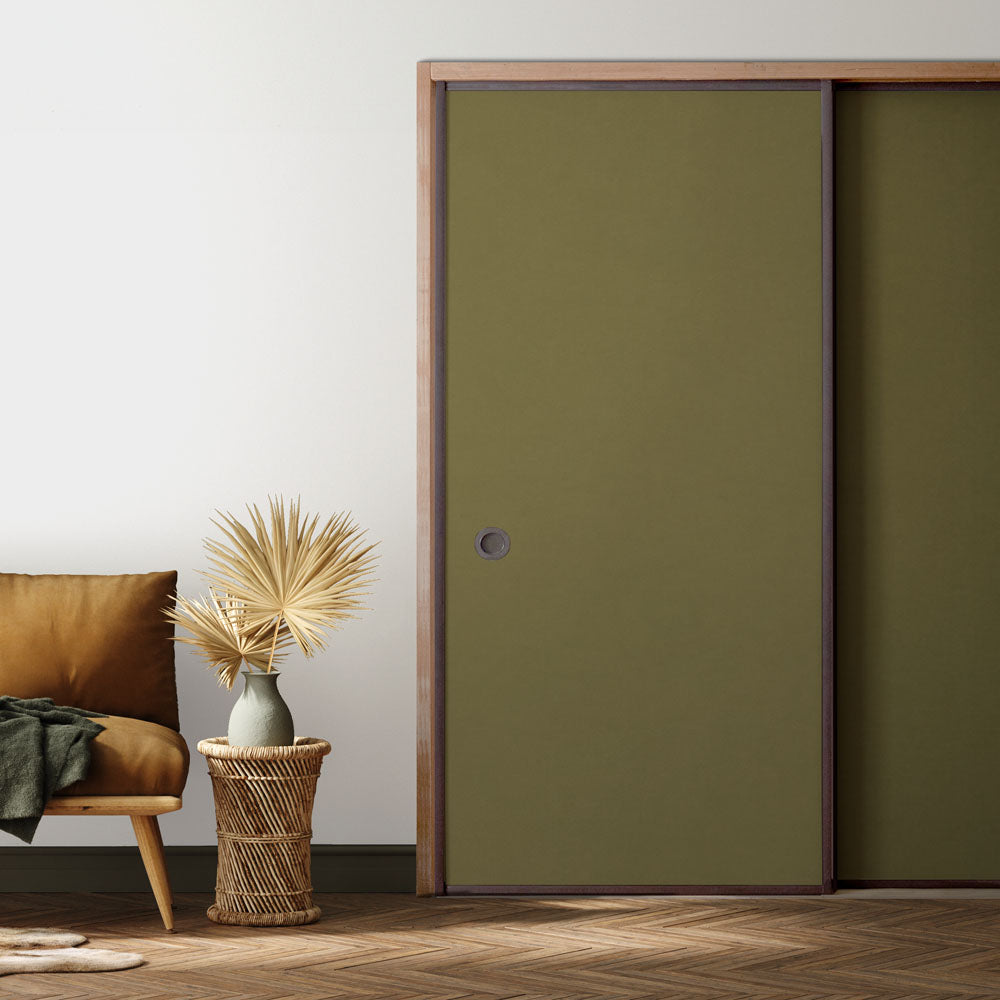 ふすまリメイクシート ふすま紙のりなしタイプ 雲龍紙 松みどり (約185cm×94cm)