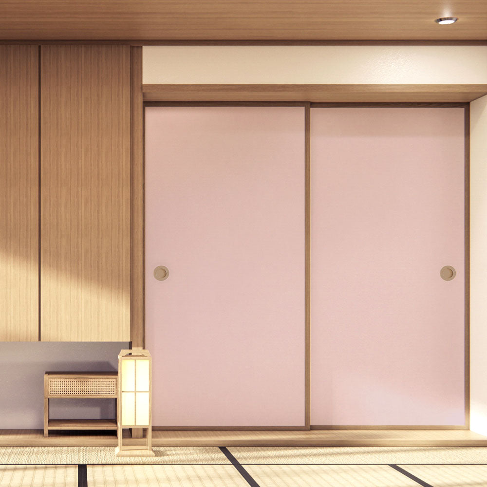 ふすまリメイクシート 拭けるシールタイプ 雲龍紙 桜色 (約185cm×100cm)