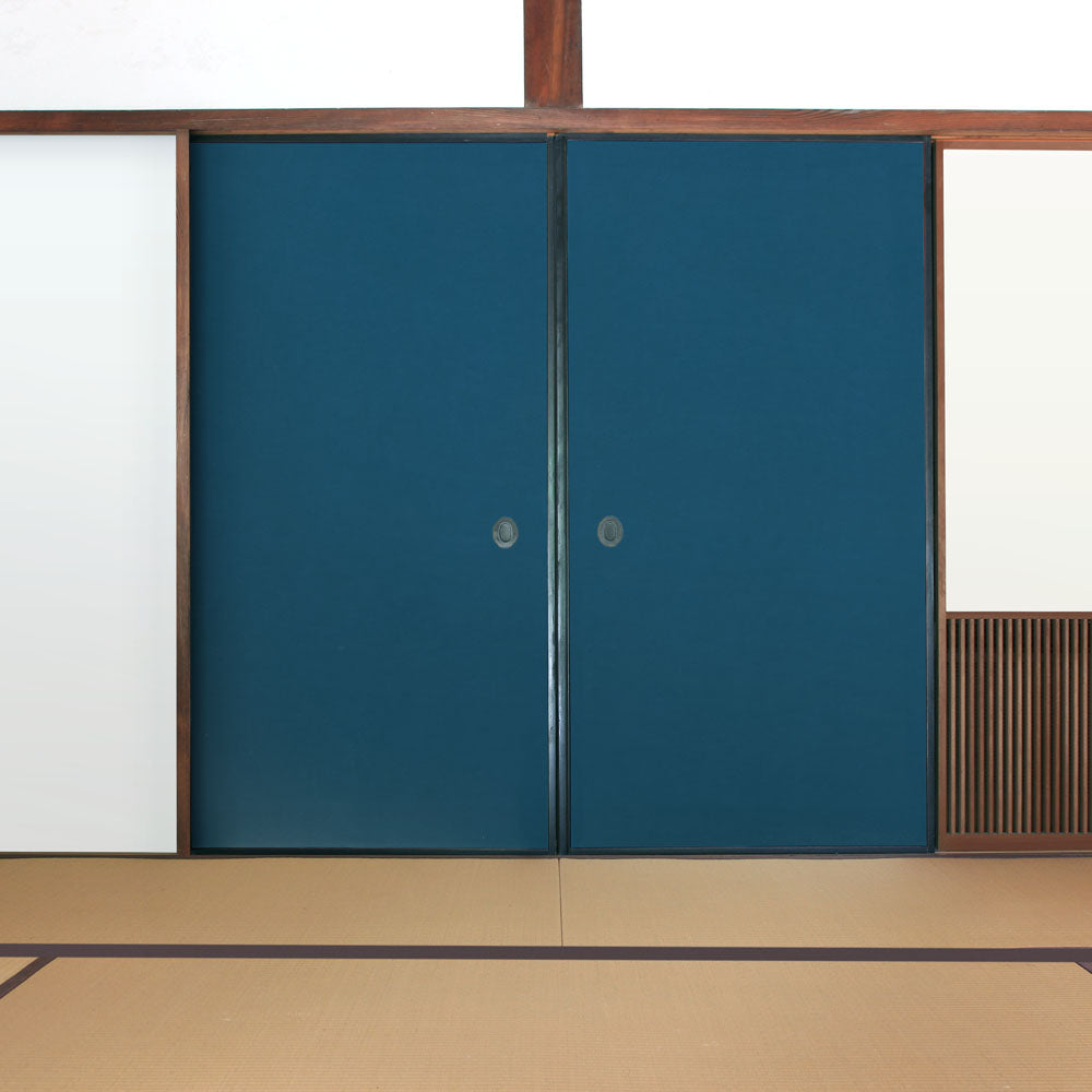 ふすまリメイクシート 拭けるシールタイプ 雲龍紙 るり (約185cm×100cm)