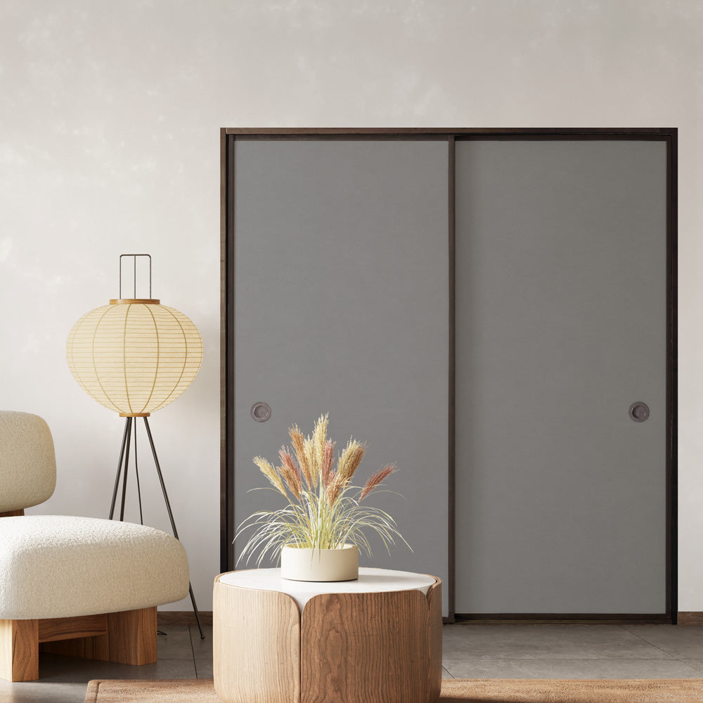 ふすまリメイクシート 拭けるシールタイプ 雲龍紙 鉛色 (約185cm×100cm)