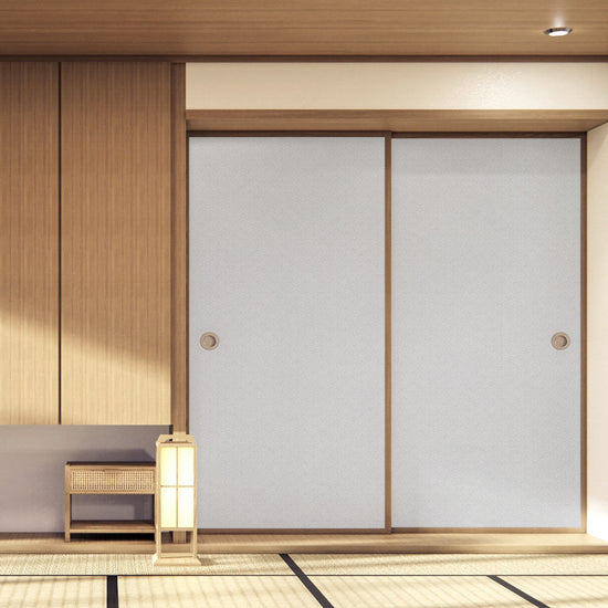 ふすまリメイクシート 消臭シールタイプ 和柄 星七宝 灰白 (約185cm×94cm)