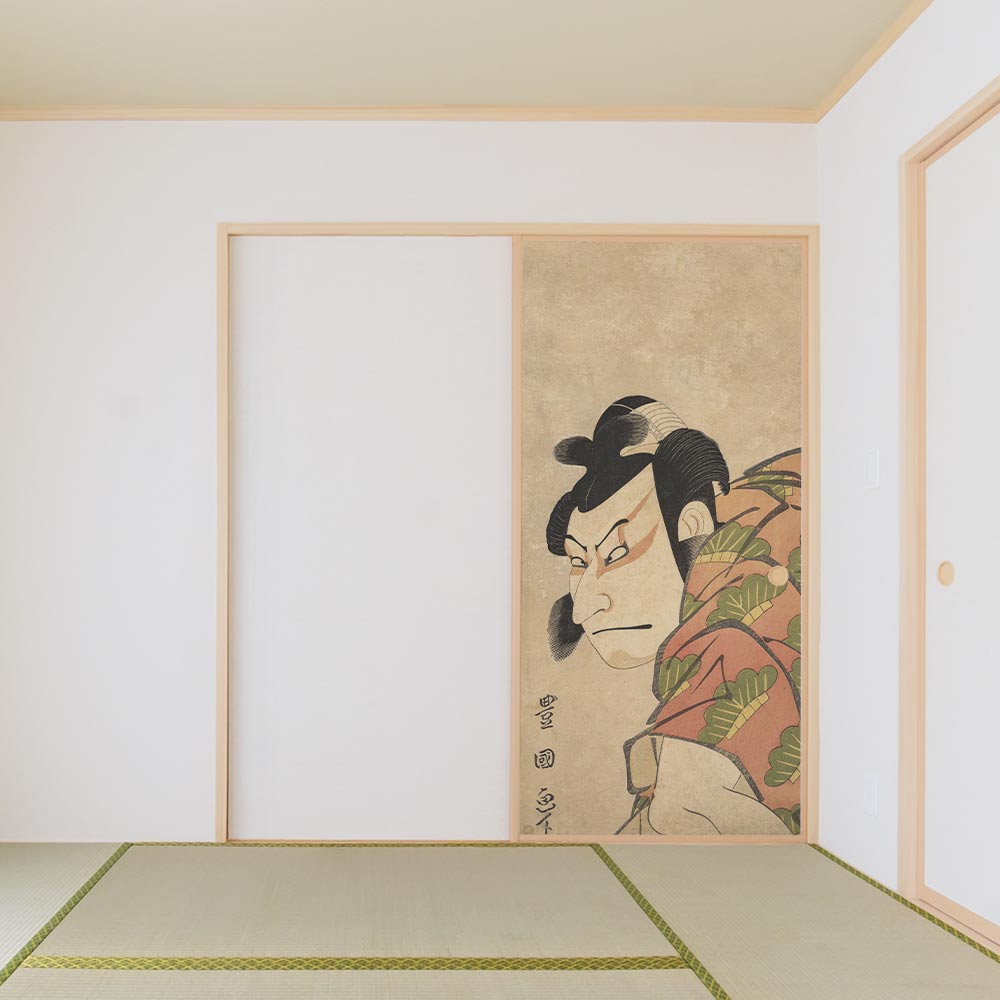ふすまリメイクシート 消臭シールタイプ 歌川豊国 二代目中村仲蔵の松王丸 (約185cm×94cm)
