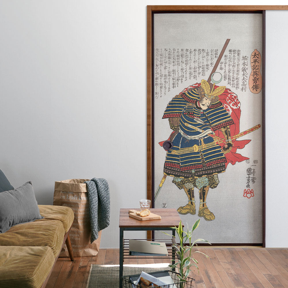 ふすまリメイクシート 拭けるシールタイプ 歌川国芳 堀本義太夫高利 (約185cm×100cm)