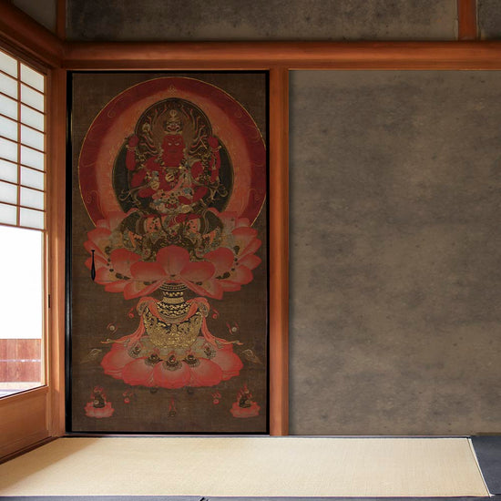 ふすまリメイクシート 消臭シールタイプ 愛染明王像 (約185cm×94cm)