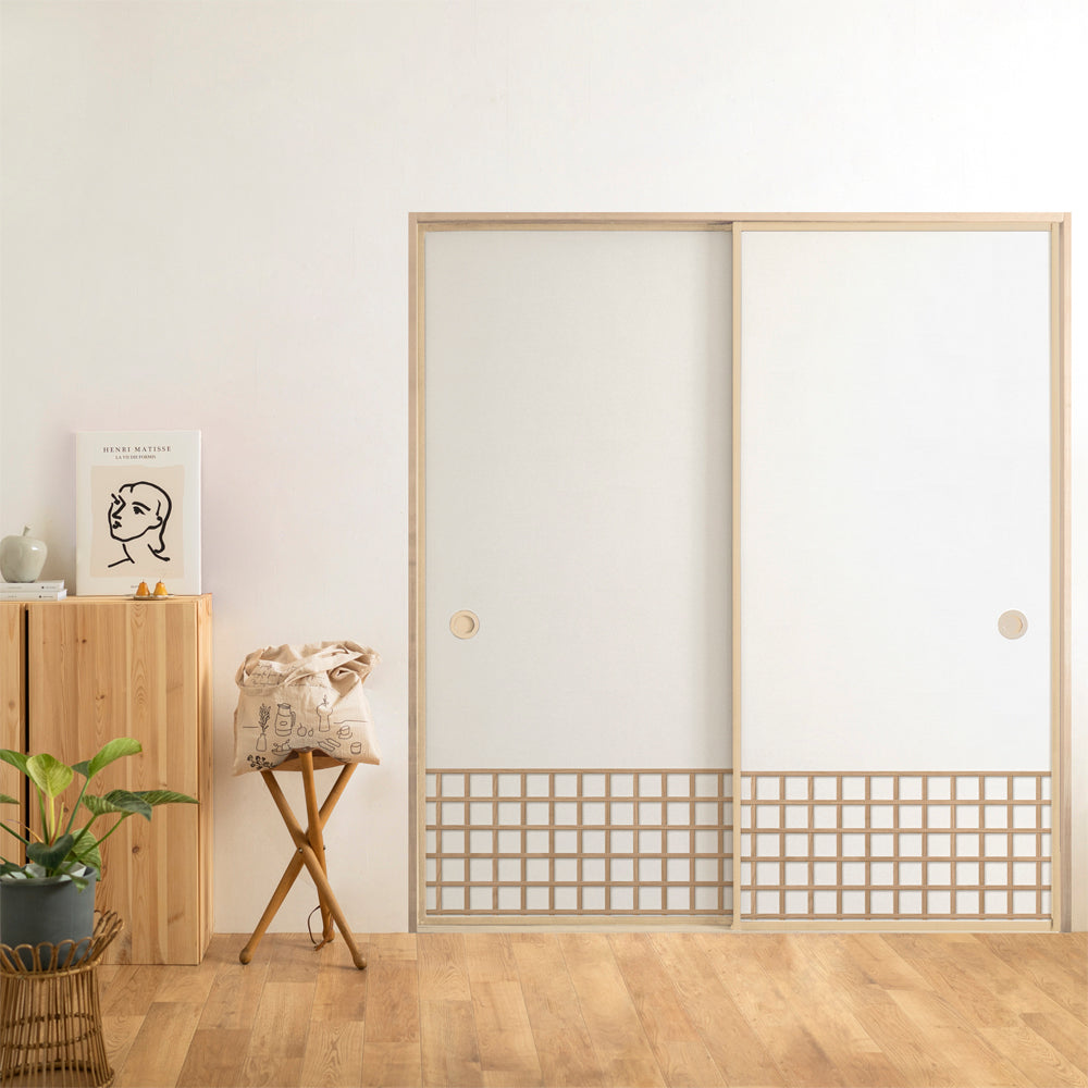 ふすまリメイクシート ふすま紙のりなしタイプ Zen Craft E (約185cm×94cm)