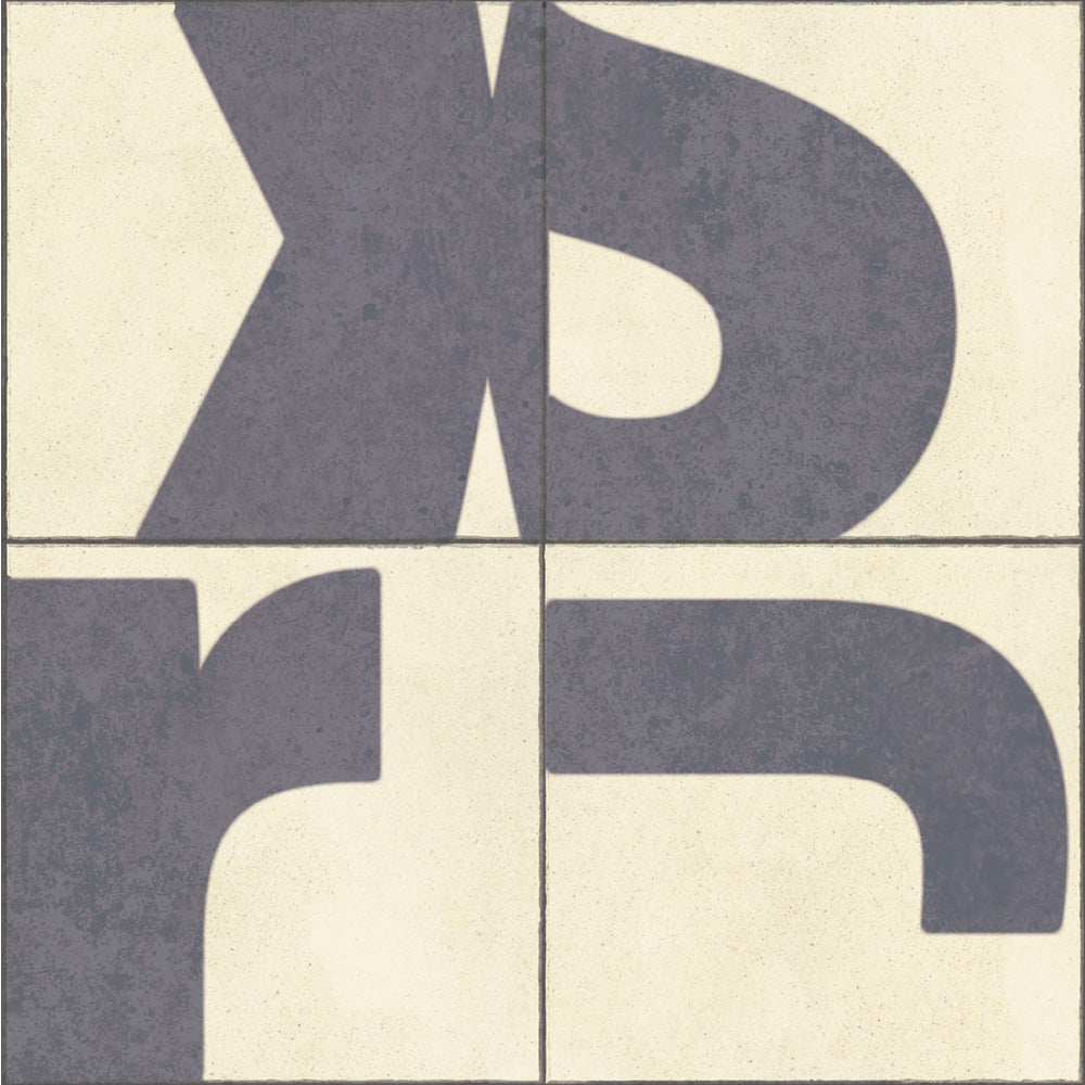 水だけで貼れる壁紙 Hattan ハッタン WALLN レターブロック HLB-02 6枚セット