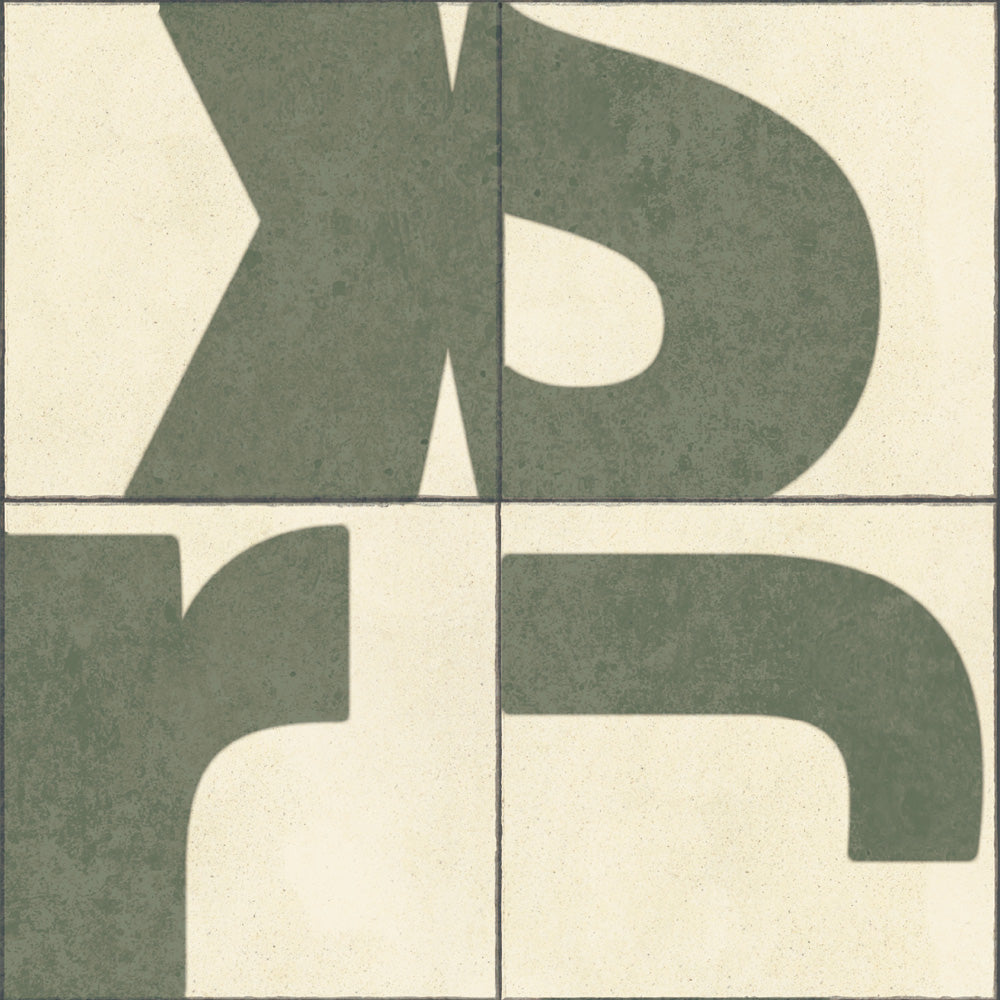 水だけで貼れる壁紙 Hattan ハッタン WALLN レターブロック HLB-03 6枚セット