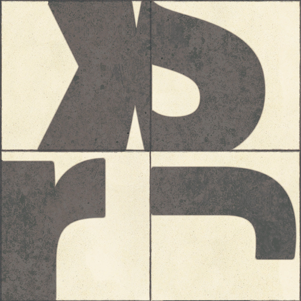 水だけで貼れる壁紙 Hattan ハッタン WALLN レターブロック HLB-06 6枚セット