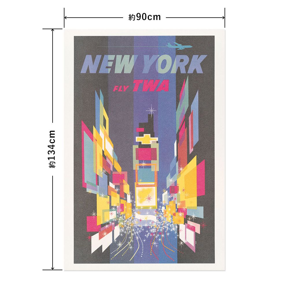 Hattan Art Poster ハッタンアートポスター Fly TWA New York / HP-00060 LLサイズ(90cm×134cm)