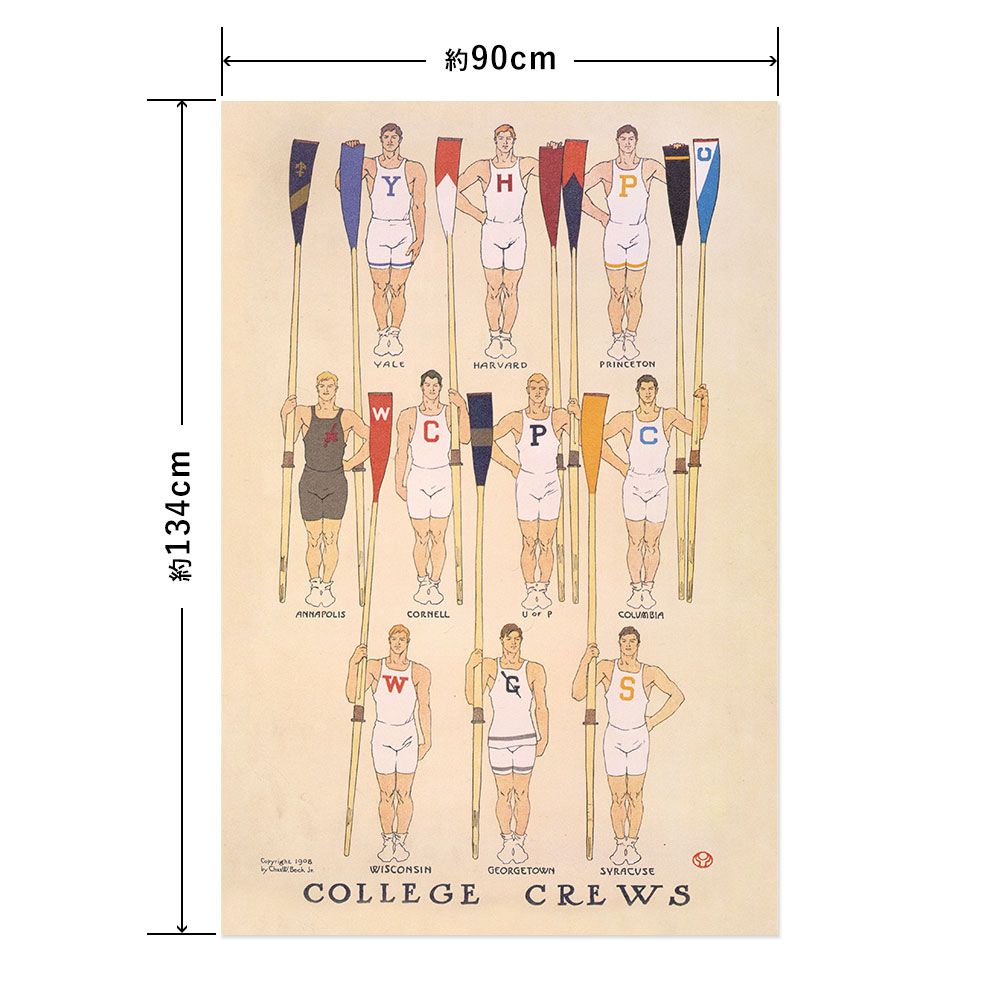 Hattan Art Poster ハッタンアートポスター College crews / HP-00065 LLサイズ(90cm×134cm)