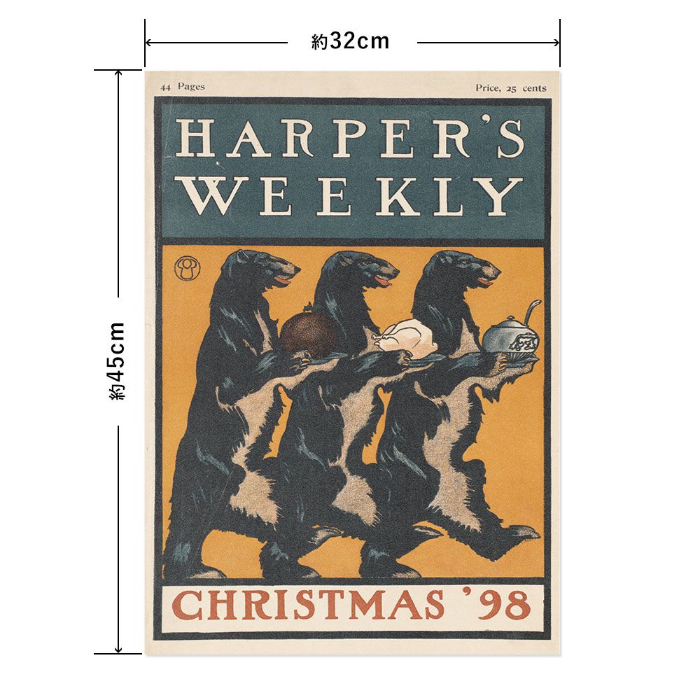 Hattan Art Poster ハッタンアートポスター Harper’s weekly, Christmas ’98 / HP-00106 Sサイズ(32cm×45cm)