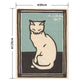 Hattan Art Poster ハッタンアートポスター Zittende kat met gesloten ogen / HP-00232 LLサイズ(90cm×120cm)