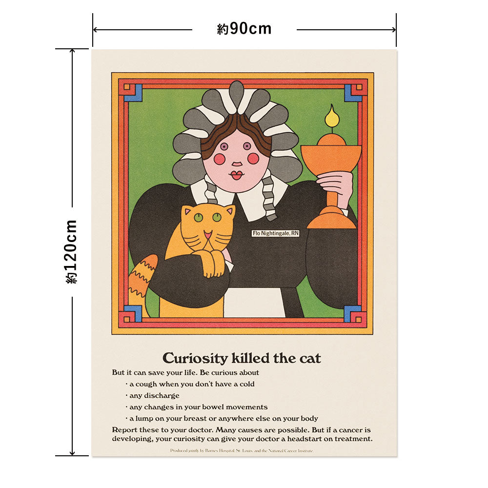 Hattan Art Poster ハッタンアートポスター Curiosity killed the cat / HP-00237 LLサイズ(90cm×120cm)