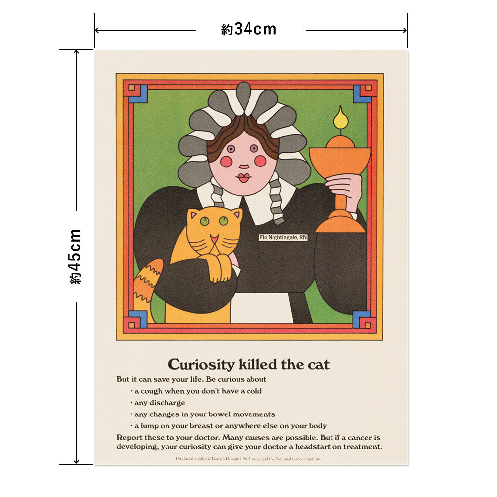 Hattan Art Poster ハッタンアートポスター Curiosity killed the cat / HP-00237 Sサイズ(34cm×45cm)