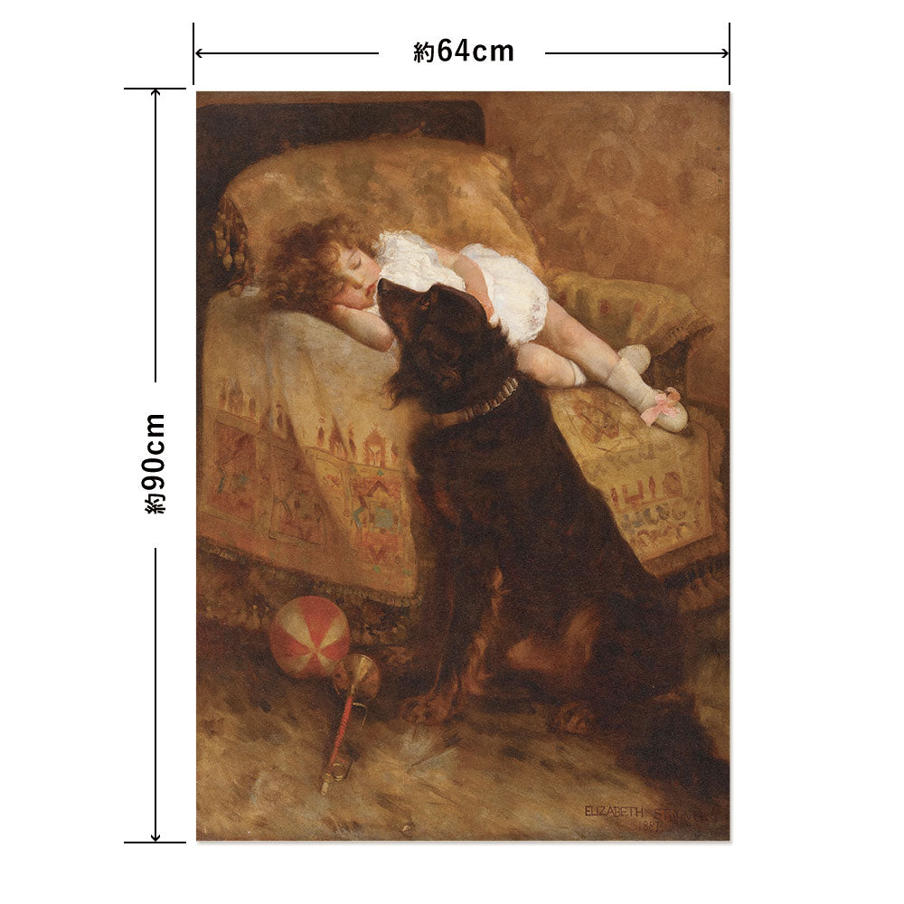 Hattan Art Poster ハッタンアートポスター Sleeping Child with Dog / HP-00295 Lサイズ(64cm×90cm)