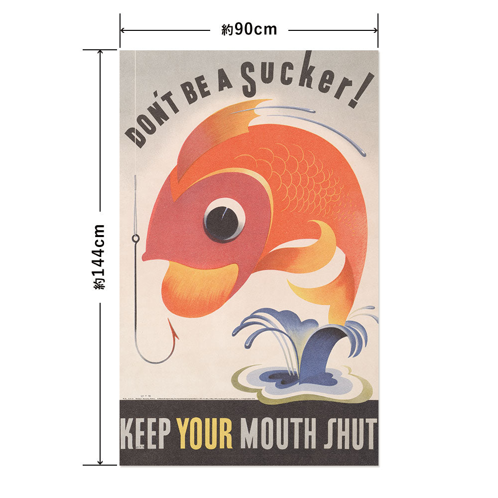 Hattan Art Poster ハッタンアートポスター Don’t be a sucker! Keep your mouth shut. / HP-00321 LLサイズ(90cm×144cm)