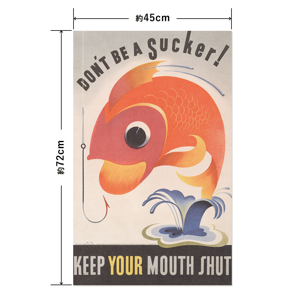 Hattan Art Poster ハッタンアートポスター Don’t be a sucker! Keep your mouth shut. / HP-00321 Mサイズ(45cm×72cm)