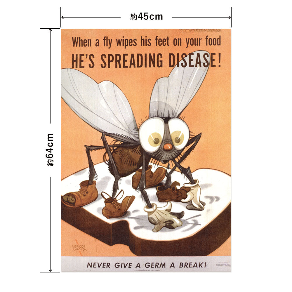 Hattan Art Poster ハッタンアートポスター He’s spreading disease / HP-00322 Mサイズ(45cm×64cm)