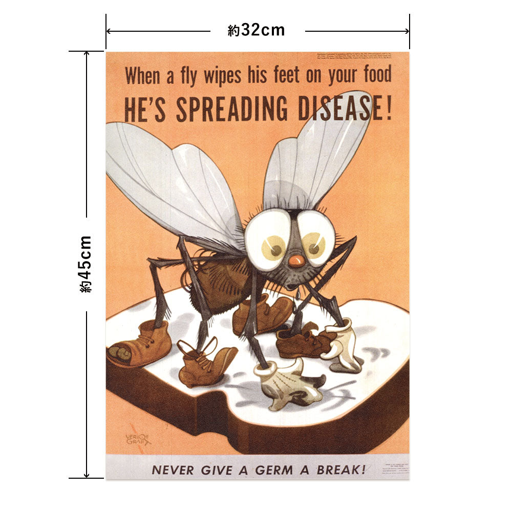 Hattan Art Poster ハッタンアートポスター He’s spreading disease / HP-00322 Sサイズ(32cm×45cm)